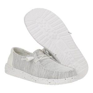 Hey Dude Women's Wendy Sox Slip-On Shoes Stone White Size 10